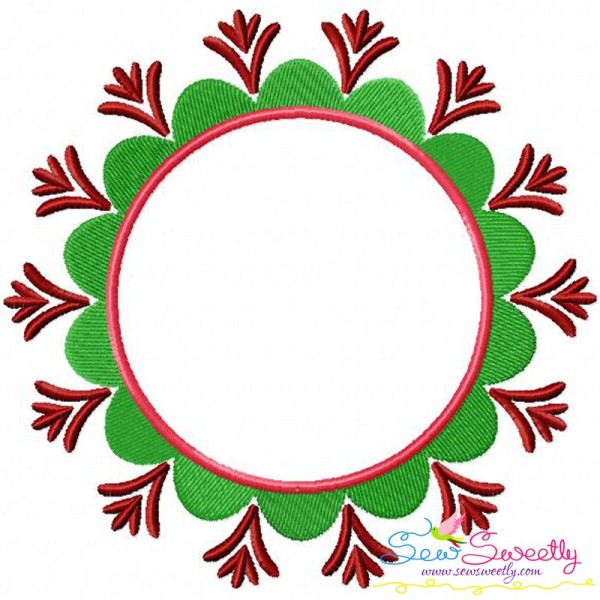 Summer Flower Frame-3 Embroidery Design Pattern-1