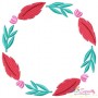 Summer Flower Frame-2 Embroidery Design Pattern-1
