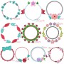 Summer Flower Frames Embroidery Design Bundle-1