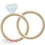 Wedding Rings Embroidery Design Pattern-1
