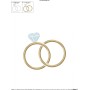 Wedding Rings Embroidery Design Pattern-2