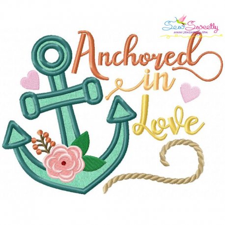 Anchored In Love Applique Design- 1