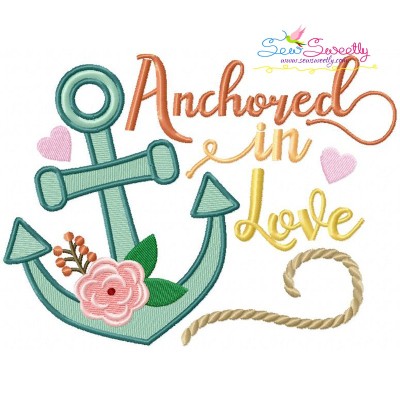 Anchored In Love Embroidery Design Pattern-1