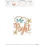 Mr. Right-2 Embroidery Design Pattern-2