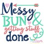 Messy Bun Embroidery Design Pattern-1