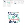 Messy Bun Embroidery Design Pattern-2