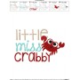 Little Miss Crabby Embroidery Design Pattern-2