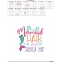 Mermaid Hair And Salty Air Embroidery Design Pattern-2
