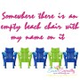 Empty Beach Chairs Embroidery Design Pattern-1