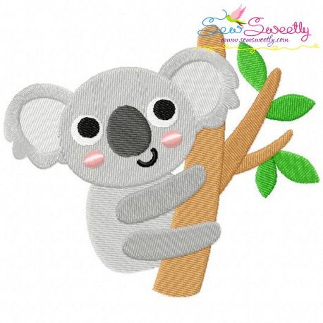 Koala On Branch Embroidery Design Pattern-1
