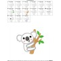 Koala On Branch Applique Design Pattern-2