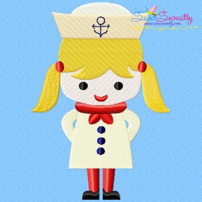 Little Sailor Girl Embroidery Design Pattern-1