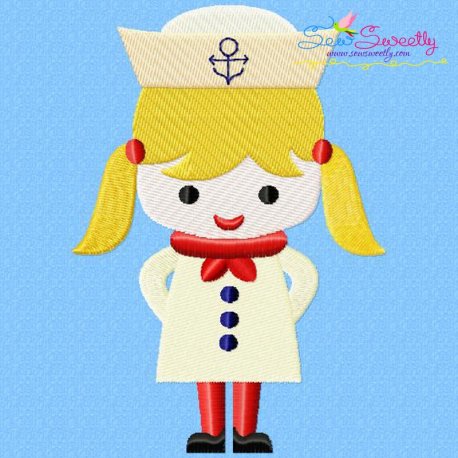Little Sailor Girl Embroidery Design- 1
