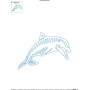 One Line Bean Stitch Dolphin Embroidery Design Pattern-2