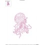 One Line Bean Stitch Jellyfish Embroidery Design Pattern-2
