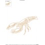 One Line Bean Stitch Lobster Embroidery Design Pattern-2