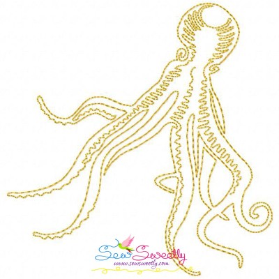 One Line Bean Stitch Octopus Embroidery Design Pattern-1