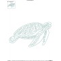 One Line Bean Stitch Sea Turtle Embroidery Design Pattern-2