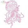 One Line Bean Stitch Sea Animals Embroidery Design Bundle-4