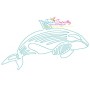 One Line Bean Stitch Sea Animals Embroidery Design Bundle-8