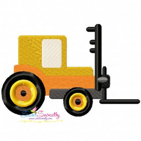 Forklift Embroidery Design Pattern