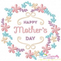 Happy Mother's Day Frame-1 Embroidery Design Pattern