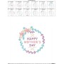 Happy Mother's Day Floral Frame-2 Embroidery Design Pattern-2