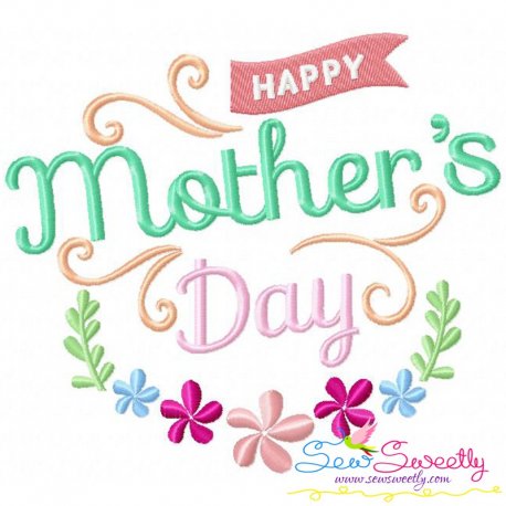 Happy Mother's Day-1 Embroidery Design Pattern-1