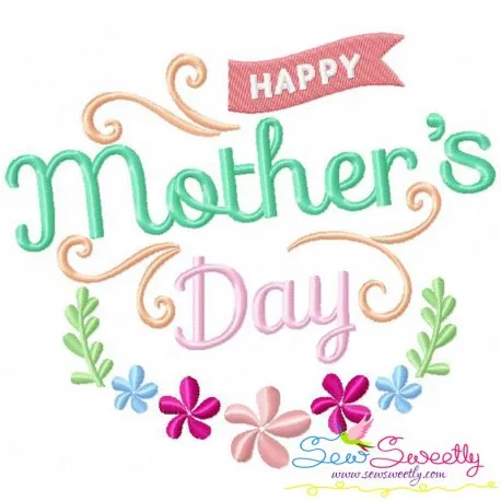 Happy Mother's Day-1 Embroidery Design Pattern-1