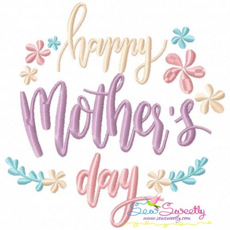 Happy Mother's Day-3 Embroidery Design Pattern