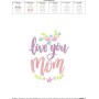 Love You Mom Embroidery Design Pattern-2