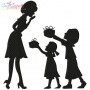 Mother's Day Silhouette Embroidery Design Bundle-5