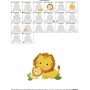 Lion Mom And Baby Embroidery Design Pattern-2