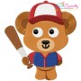 Baseball Bear Embroidery Design Pattern-1