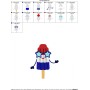 Red White Blue Popsicle Embroidery Design Pattern-2