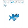Smiling Shark Embroidery Design Pattern-2