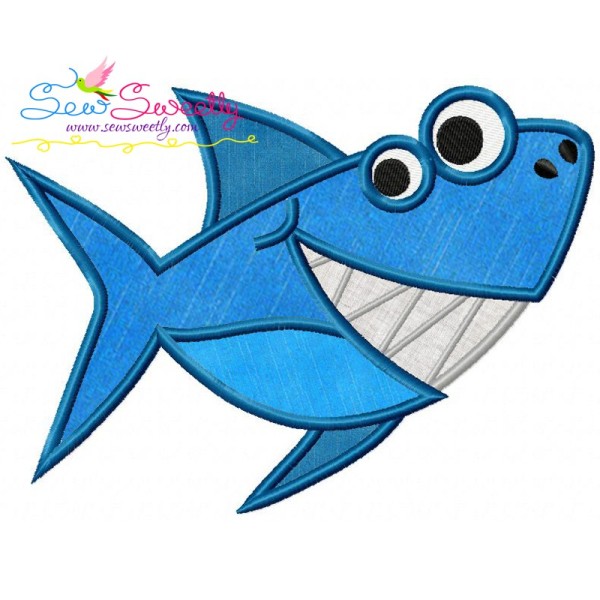 Smiling Shark Applique Design Pattern-1