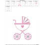 Baby Girl Stroller Applique Design Pattern-2
