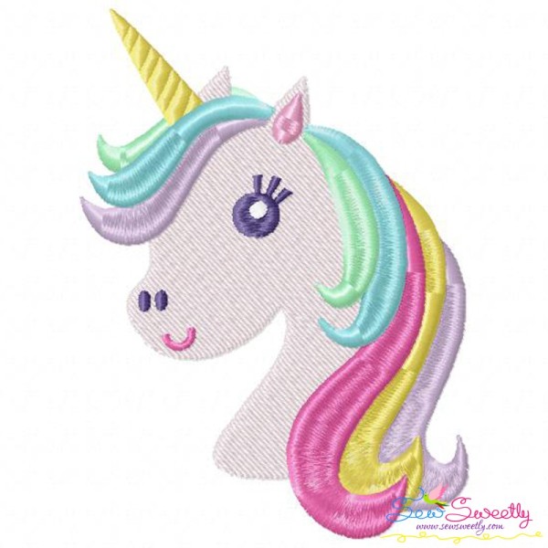 Unicorn Head Embroidery Design Pattern-1