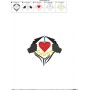 I Heart Daddy Embroidery Design Pattern-2