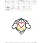 I Heart Daddy Applique Design Pattern-2