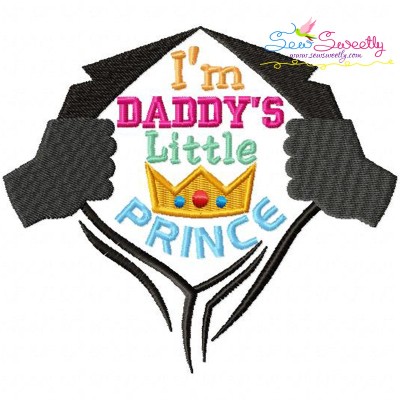 Daddy's Little Prince Embroidery Design Pattern-1