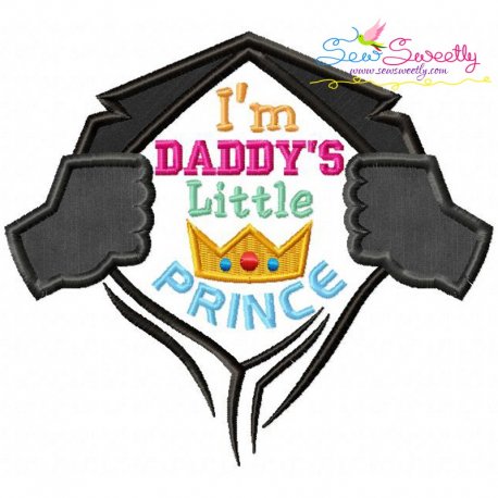 Daddy's Little Prince Applique Design Pattern-1