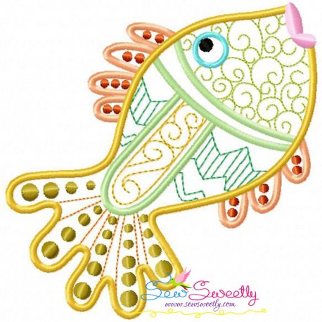 Magic Fish-03 Embroidery Design Pattern