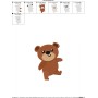 Bear Embroidery Design Pattern-2