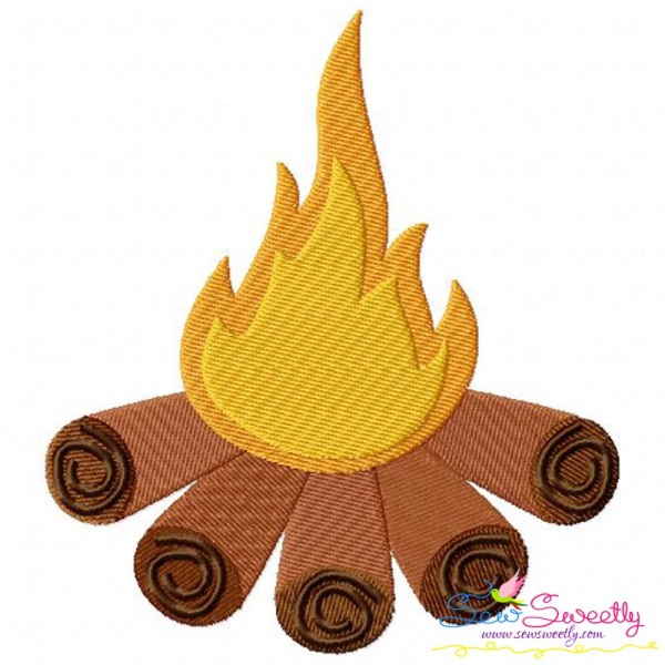 Campfire Machine Embroidery Design Pattern-1