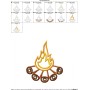 Campfire Applique Design Pattern-2