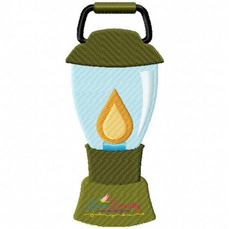 Camping Lantern Embroidery Design Pattern-1