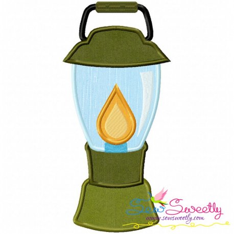 Camping Lantern Applique Design
