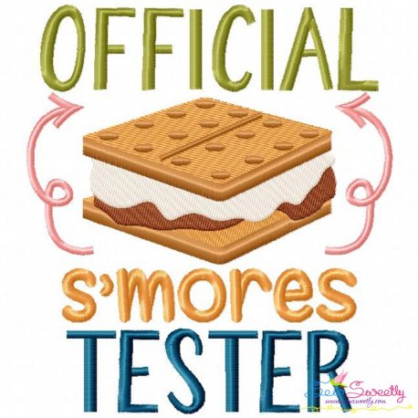 Official S'mores Tester Embroidery Design Pattern